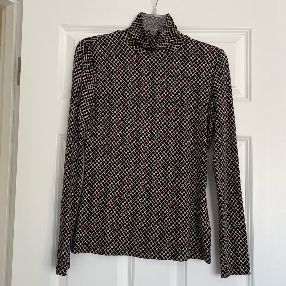 St. John Patterned Turtleneck
